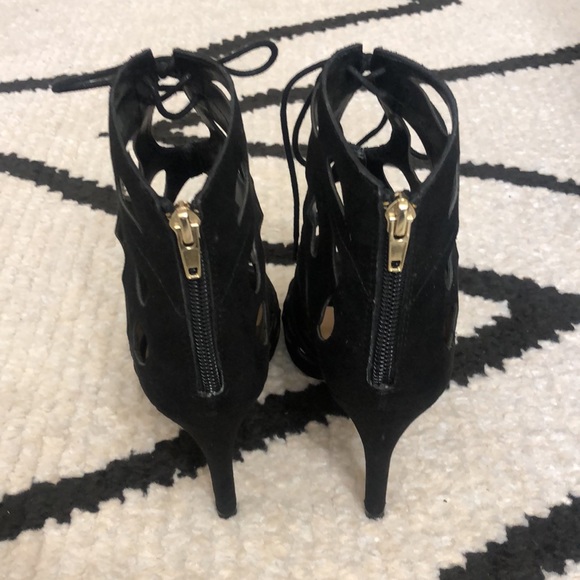 Aldo Ankle Cut Out Boots Black 7.5 - Picture 4 of 11